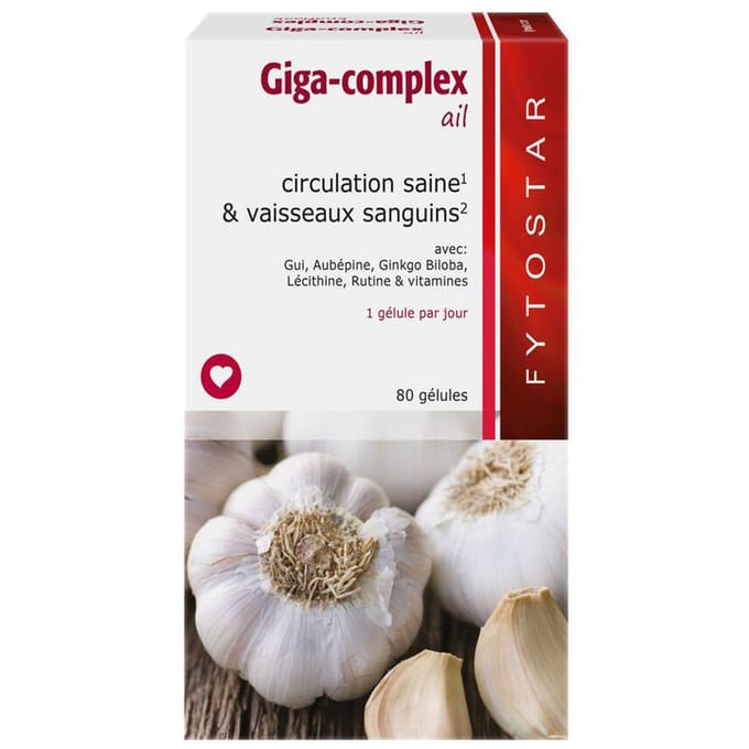 Fytostar Giga complex knoflook - Supplement - Ondersteund gezonde bloedsomloop en aders - 80 capsules