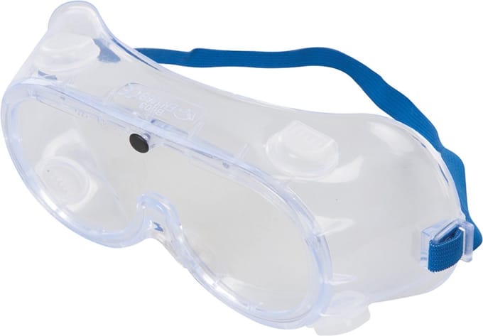 Silverline Veiligheidsbril - Indirecte ventilatie - Transparant - Flexibel PVC frame - Polycarbonaat lens
