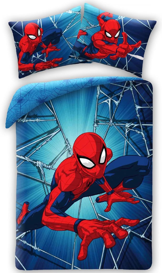 SpiderMan Dekbedovertrek web 140 x 200 cm - 70 x 90 cm (katoen)