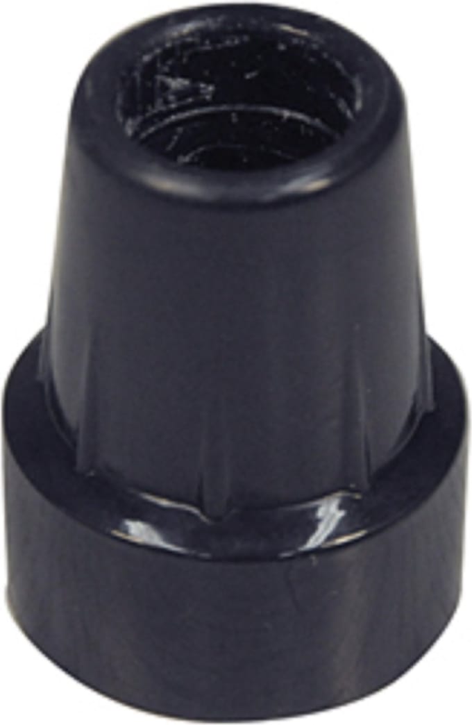 Aidapt Dop voor wandelstok, 19 mm - Zwart/Zwart