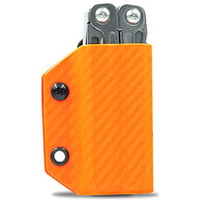 Clip & Carry Kydex Sheath CF-Orange Leatherman Wingman/Sidekick/Rebar