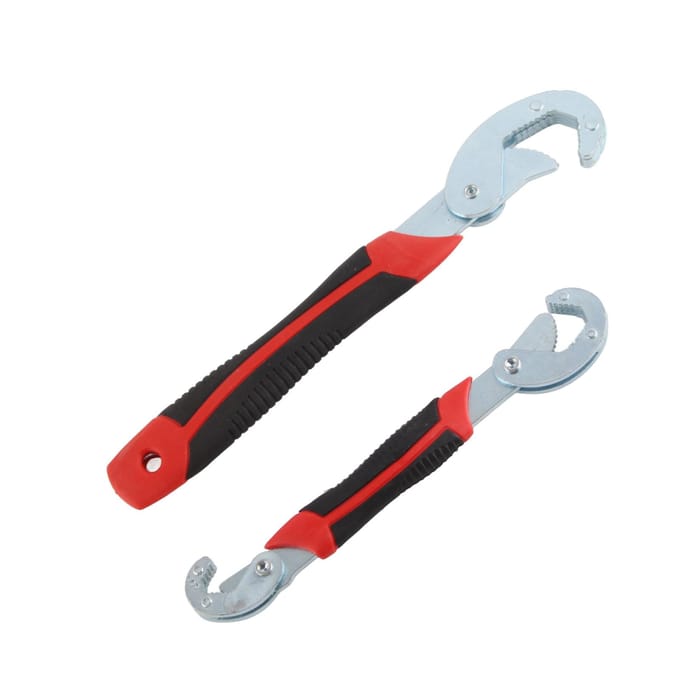 2 stuks Zelfinstellende Sleutelset Multifunctioneel 9?32mm Universele Snelgrijp Pijpsleutel gray