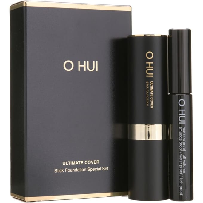 O HUI Ultimate Cover Stick Foundation Speciale Set 01 Melkbeige (stick foundation+mascara) black