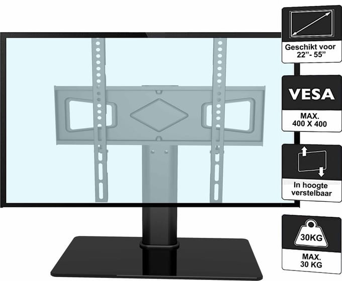 IMPAQT TV-beugel met basis 400x400 mm 22" - 55" - Luxe TV standaard