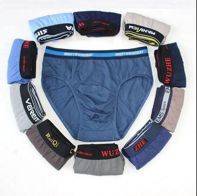 6-pack herenondergoed, katoenen slips met middelhoge taille 2XL