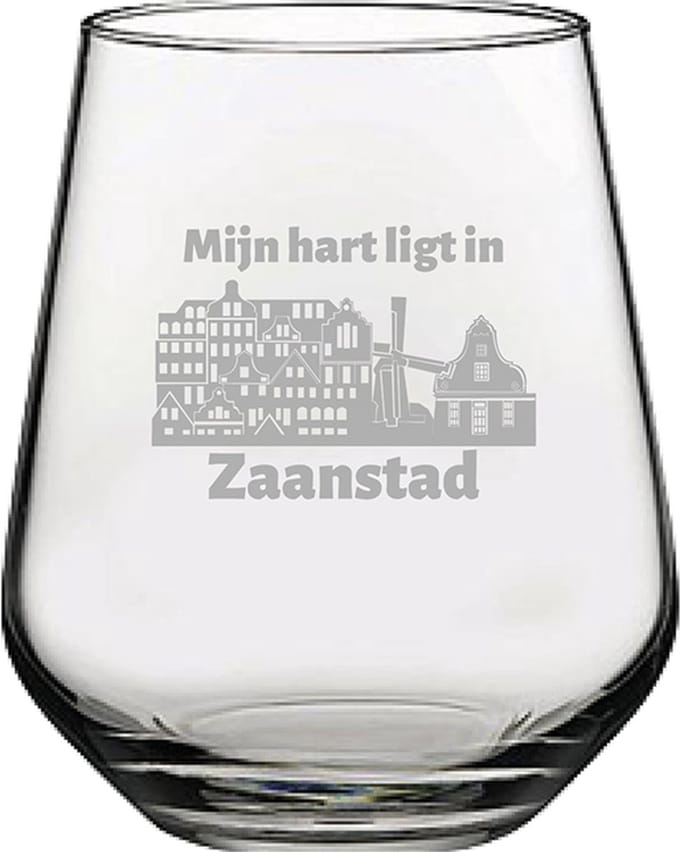 Gegraveerde Drinkglas 42,5cl Zaanstad