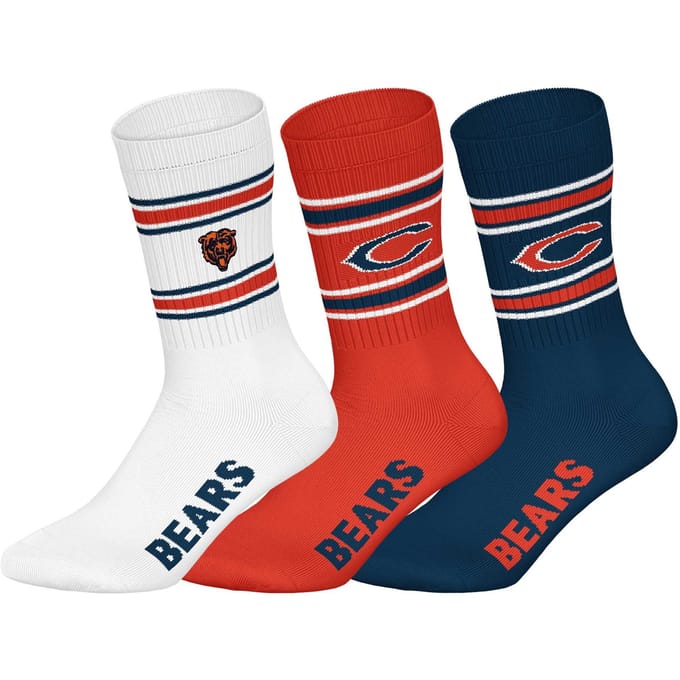 NFL CHICAGO BEARS Crew Socks - 3-pack - Wit/Oranje/Navy - Maat 39/42