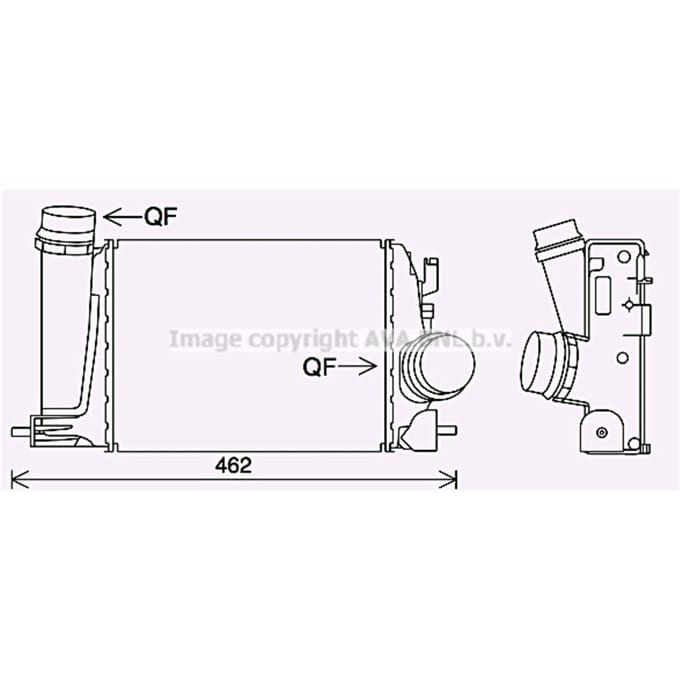Intercooler, inlaatluchtRadiator AVA COOLING DN4451