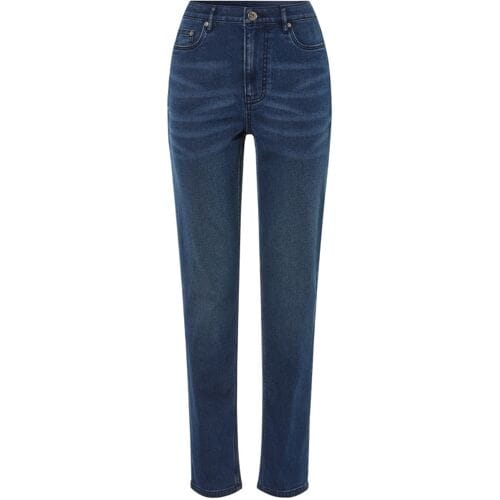 esmara Dames thermo jeans - Straight Fit (36, Donkerblauw)