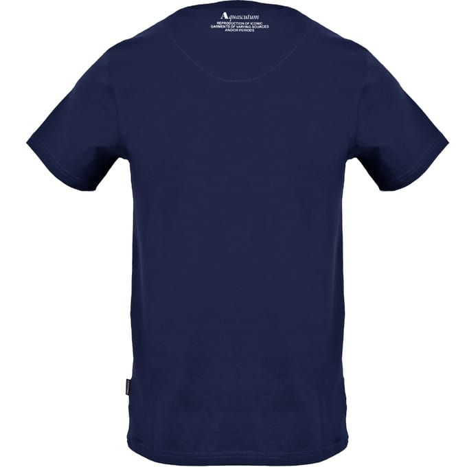 Aquascutum groot schild Aldis logo marineblauw T-shirt