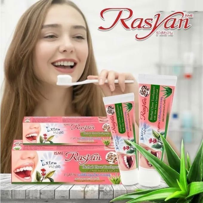 Tandpasta - Isme Rasyan Extra Wit - Kruidnagel - Aloë vera - Witmakend effect (100g)