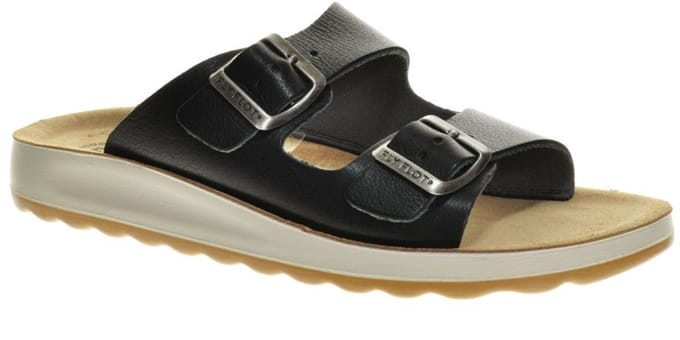 Zwarte Slippers Tweeband Fly Flot maat 35