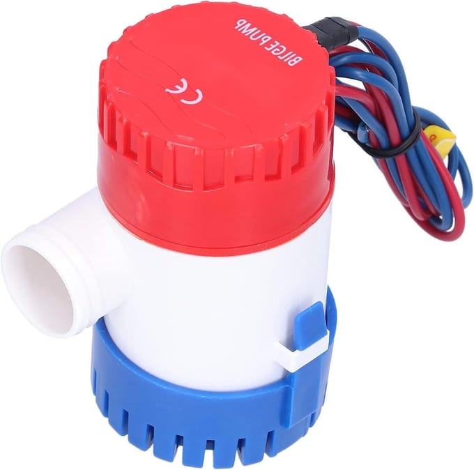 Bootlenspomp - Waterpomp Dompelpomp - Water Afvoeren - Stil en Duurzaam - 12V 1100 GPH - Rood