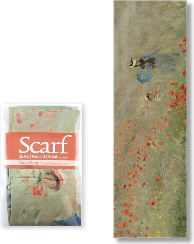 Sjaal, Monet, Veld met klaprozen