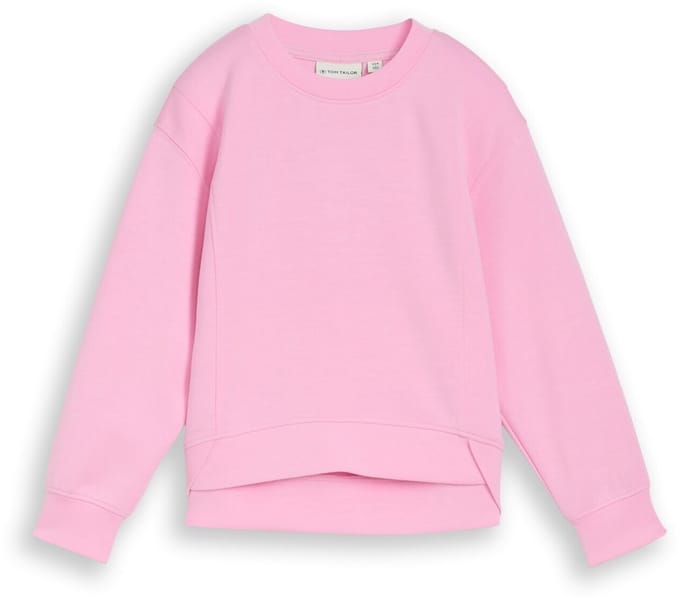 Tom Tailor - Cropped scuba sweatshirt - Maat 104/110 - lovely pink