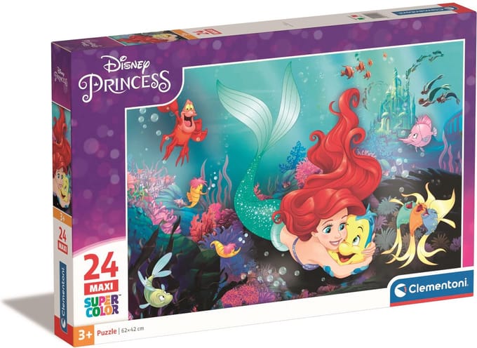 Clementoni - Puzzel - 24 Maxi Stukjes - Disney Prinses Kleine Zeemeermin - Kinderpuzzel - Vanaf 3 jaar
