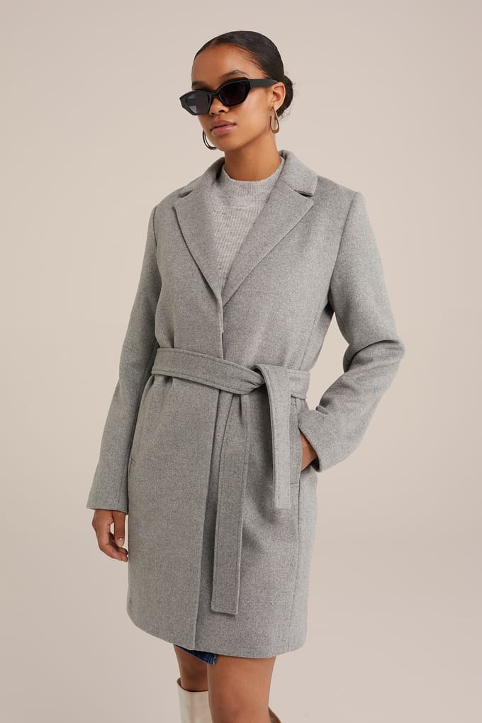 WE Fashion Coat Light Grey Taglia: 42 | Cappotti monopetto Outlet | Donna | Grigio