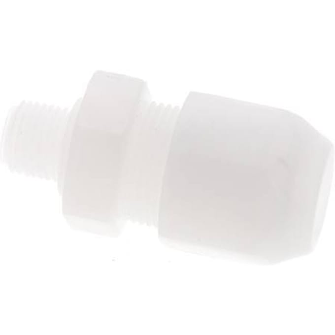 8x10mm & G1/8'' PVDF rechte slangkoppeling met buitendraad 10bar/145psi