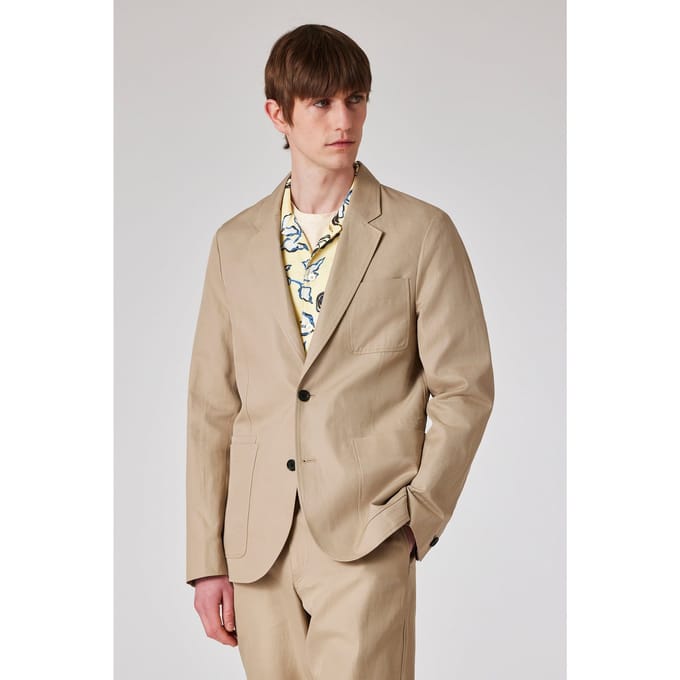 Paul Smith Mens 2 Btn Jacket Medium Beige Taglia: M | Blazers Outlet | Uomo | Marrone