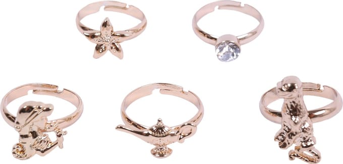 5x Goudkleurige ringen - DISNEY Aladdin