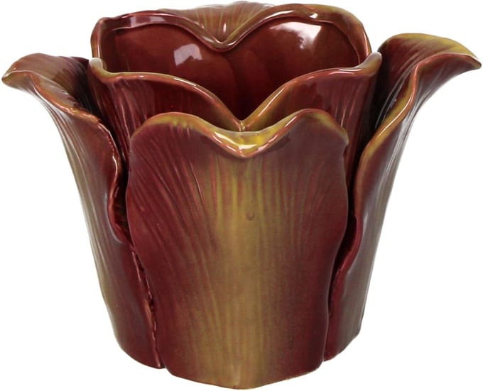 Hd collection - Plantenbak Kool Steengoed Paars 15.8x15.8x11 cm