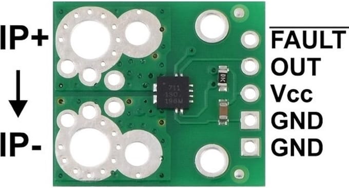 ACS711EX Current Sensor Carrier -31A to +31A Pololu 2453