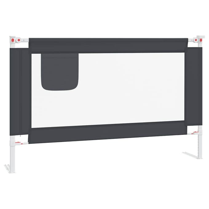 Barrière de Sécurité pour Lit d'Enfant Gris Foncé 120 x 25 cm Tissu