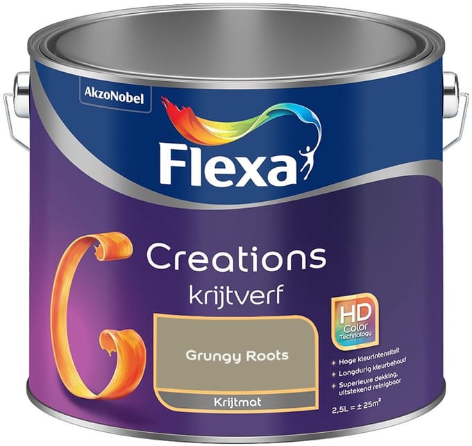 Flexa - Creations Muurverf Krijt - Grungy Roots - Mengverf - 2,5 L