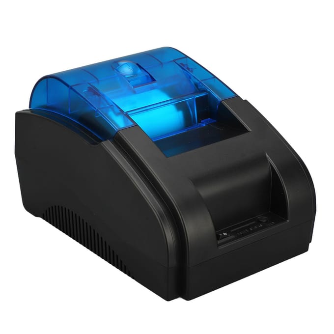 Thermische Bonprinter 58mm USB Bluetooth Desktop Bonprinter voor Commercieel Gebruik blue
