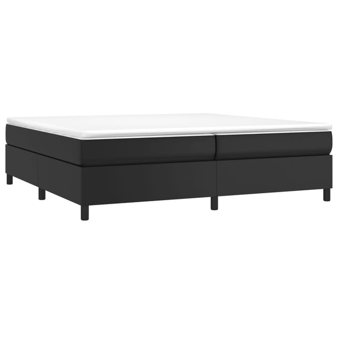 vidaXL - Boxspring - bed - kunstleer - zwart - 200x200 - cm