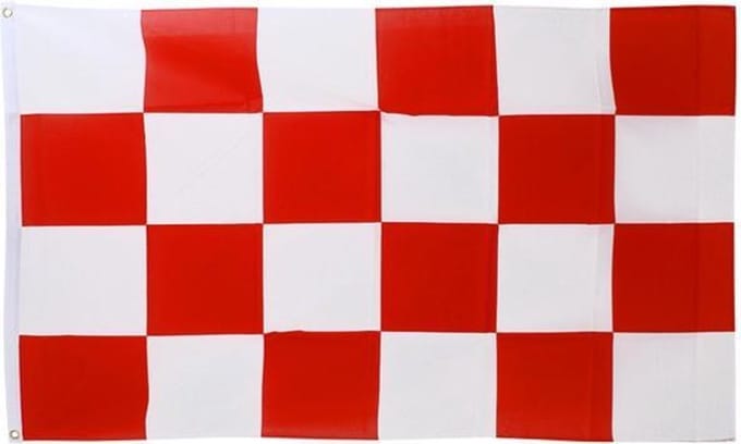 Vlag de luxe Brabant rood/wit 150x90cm