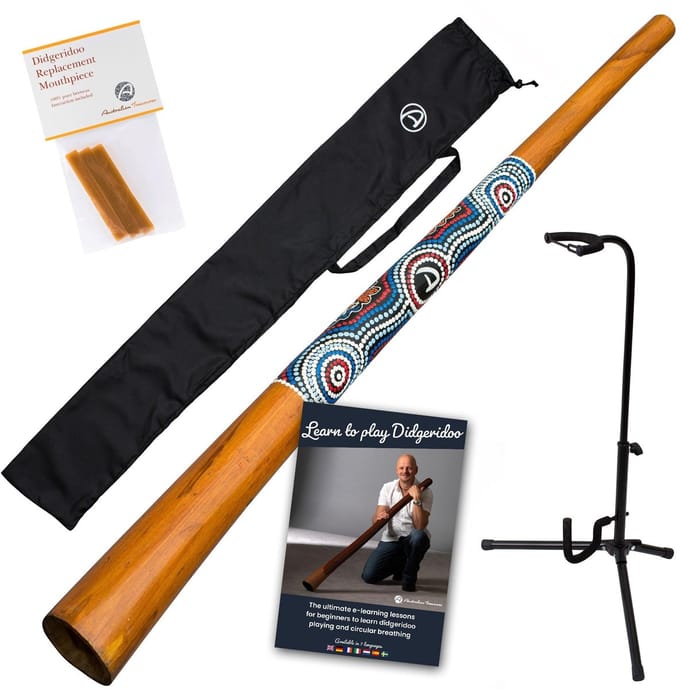 Houten Didgeridoo Starterspakket – Inclusief Tas en Online Cursus