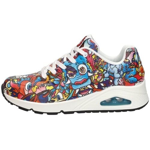 Skechers Uno Vexx Color Doodle Sneakers rood - Dames