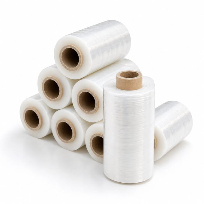 Inpakr Mini Wikkelfolie 1-zijdig Klevend - Transparant - 10 cm x 250 m - 20 micron - 24 rollen