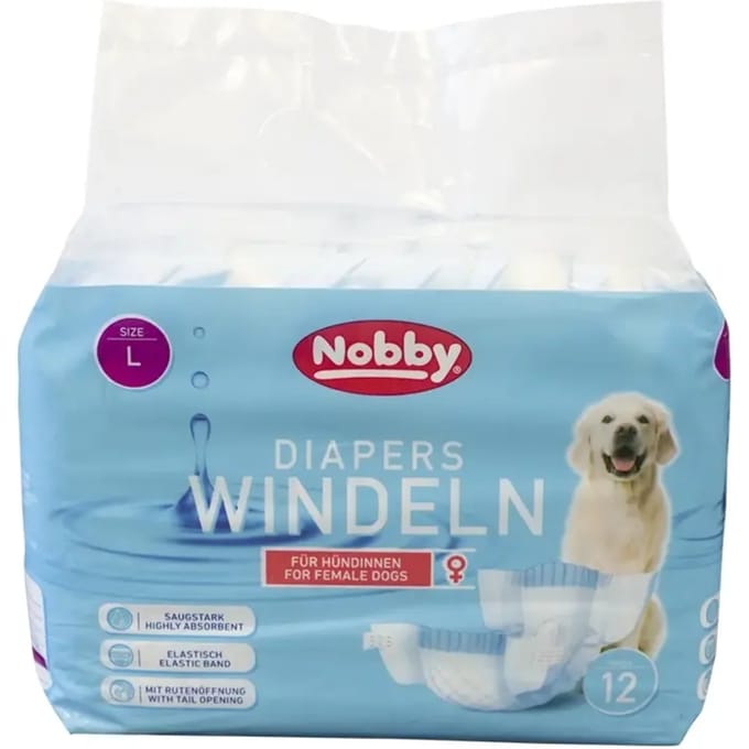 Luiers voor vrouwelijke honden Nobby Pet (x12)