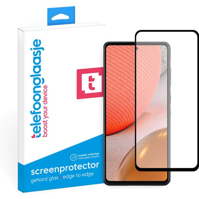 Samsung Galaxy A72 screenprotector gehard glas Edge to Edge