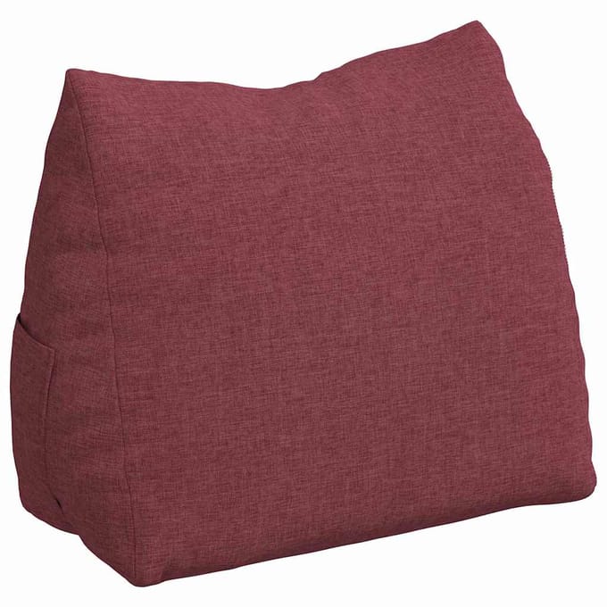 vidaXL Rugkussen Wijnrood 45 x 20 x 35 cm Stof