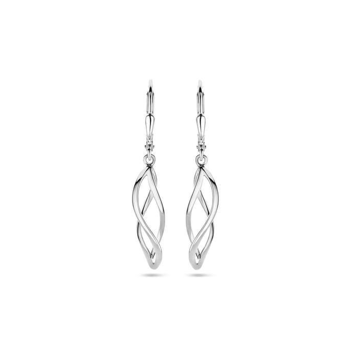 Zilver Gerhodineerd Oorhangers Brisur Haak 36 Mm 1339758