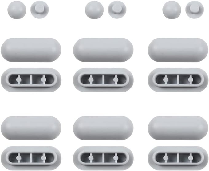 Universele Vervangende Bumpers voor Toiletbril - 18 Stuks Rubberen Buffer Set