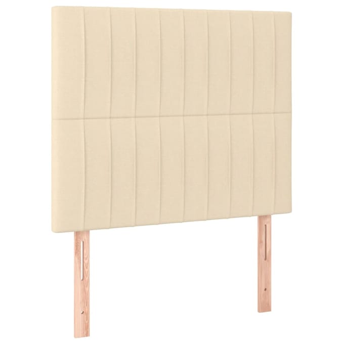 vidaXL - Hoofdbord - crème - 80x5x118/128 - cm - stof