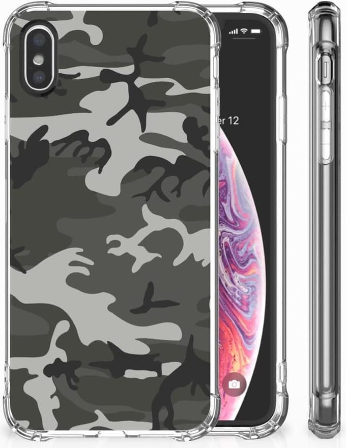 Apple iPhone X | Xs Doorzichtige Silicone Hoesje Army Light