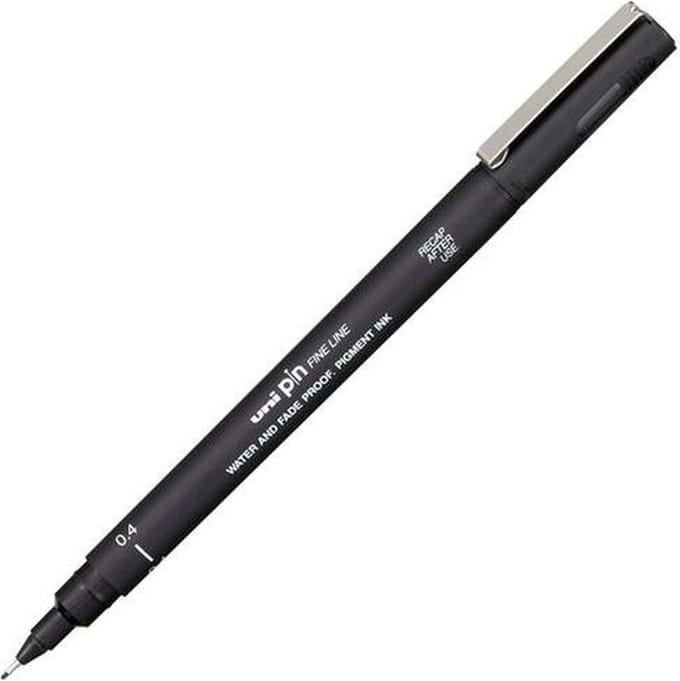 Uni-ball - Fineliner pin 0.4mm zwart | 12 stuks