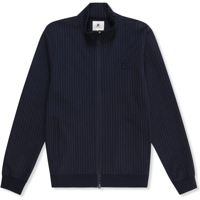 FILA Brera Regular Pinstriped Track Jacket Black Iris / Egret Str Taglia: S | Giacche leggere Outlet | Uomo | Nero