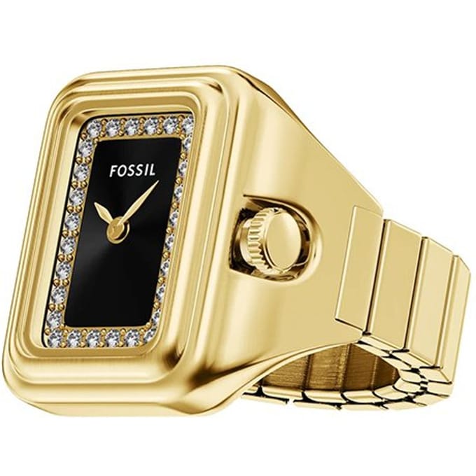 FOSSIL RAQUEL WATCH RING Dames Horloge 14 mm - Goudkleurig