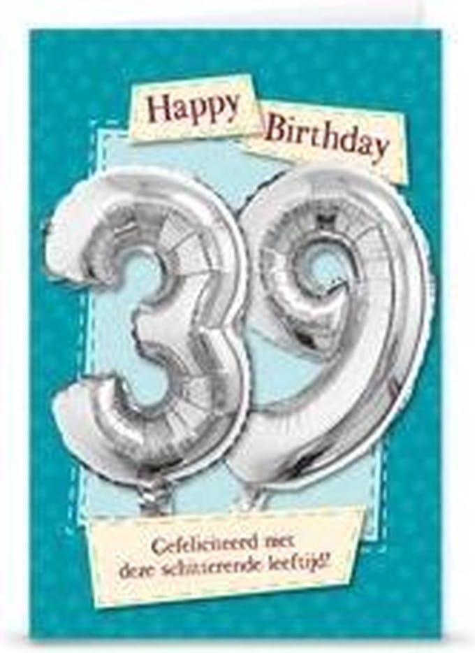 Miko - Kaart - Leeftijdballon - 39 Jaar