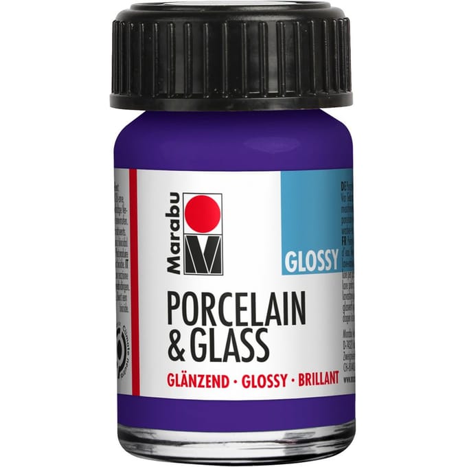 Marabu porselein & glas verf, glanzend, violet, 15 ml