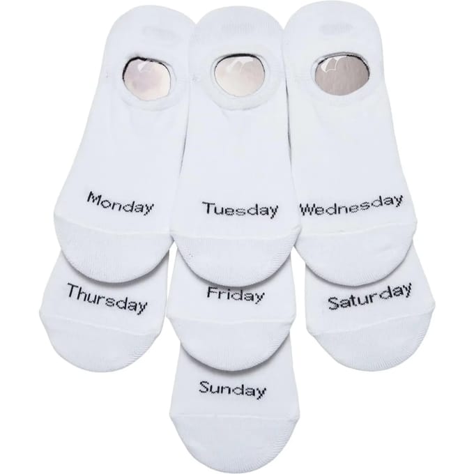 Urban Classics - Invisible Weekly 7-Pack Enkelsokken - 39/42 - Wit