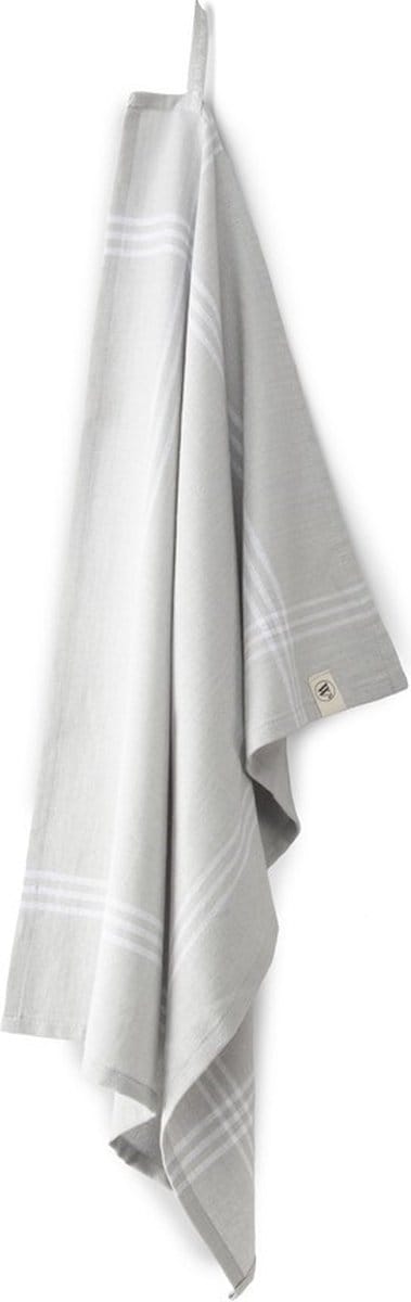 Walra Theedoek Line Out - 50x70 - 100% Katoen - Licht Grijs