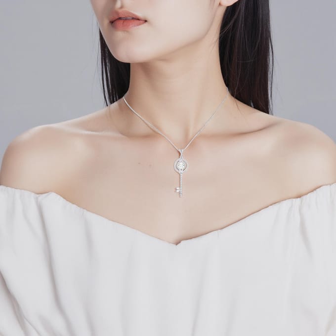 Swarovski Sparkling Dance Sleutel Hanger Ketting Dames ketting 5368263 Box (Random Color) white