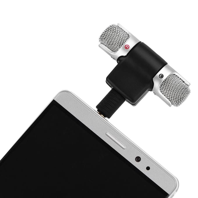 Mini Stereo Microfoon Mic 3.5mm Vergulde Plug Jack voor Andriod Telefoons iPhones